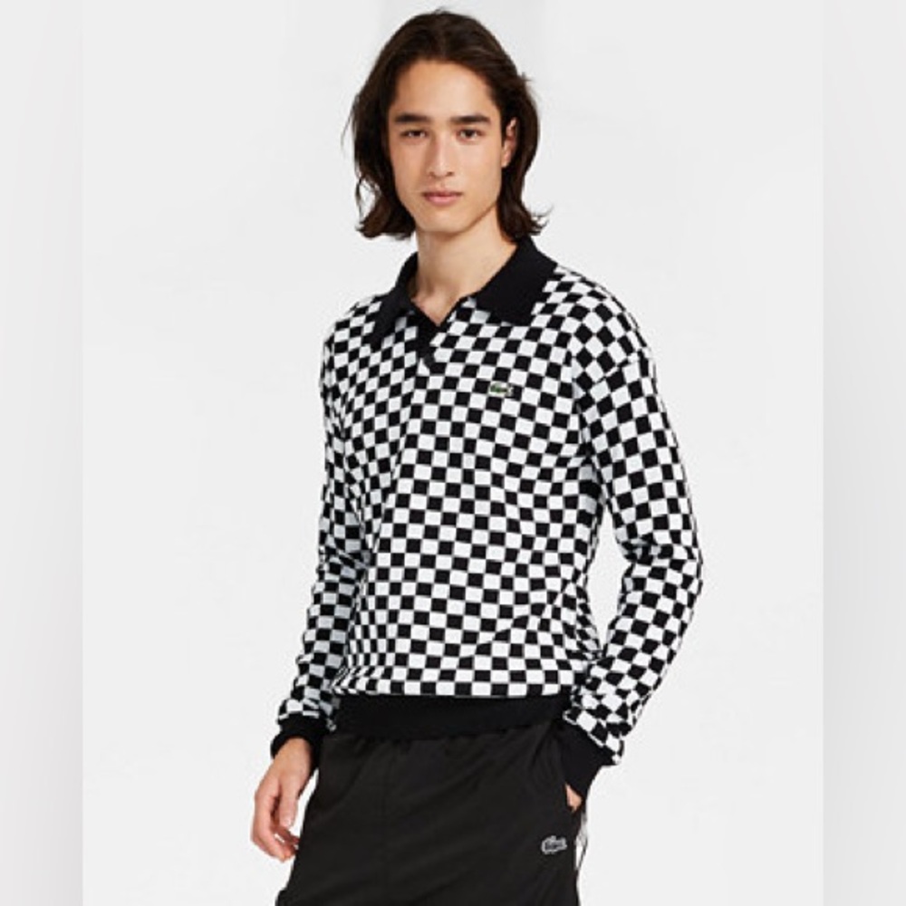 Lacoste Men's Heritage Relaxed Fit Checkerboard Sweater size Small NWOT
